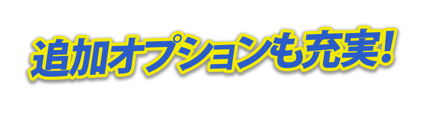 追加オプションも充実！